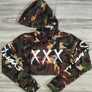 WOMENS CROPPED HOODIE - XXX - CAMOUFLAGE