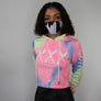 WOMENS CROPPED HOODIE - XXX - TIE DYED