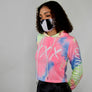WOMENS CROPPED HOODIE - XXX - TIE DYED