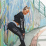 WOMENS CROPPED HOODIE - XXX - BLACK/GOLD