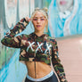 WOMENS CROPPED HOODIE - XXX - CAMOUFLAGE