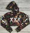 WOMENS CROPPED HOODIE - XXX - CAMOUFLAGE