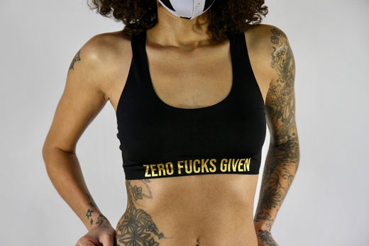 WOMENS SEAMLESS BRA TOP - ZERO FUCKS GIVEN