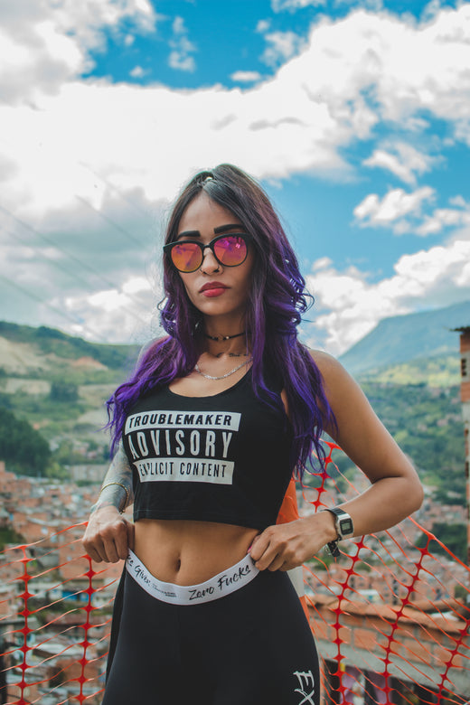 WOMENS CROP TOP - TROUBLEMAKER ADVISORY