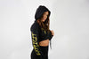 WOMENS CROPPED HOODIE - XXX - BLACK/GOLD