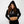 WOMENS CROPPED HOODIE - XXX - BLACK/WHITE
